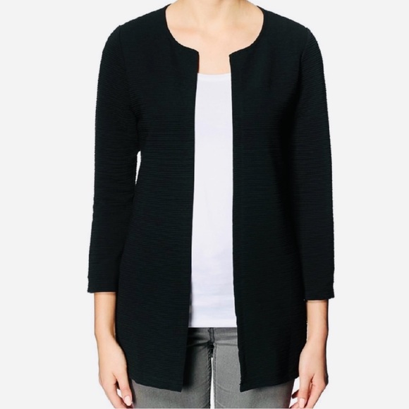 NWT Ava Paige Perforated Open Front Clasp Cardigan - Picture 1 of 6